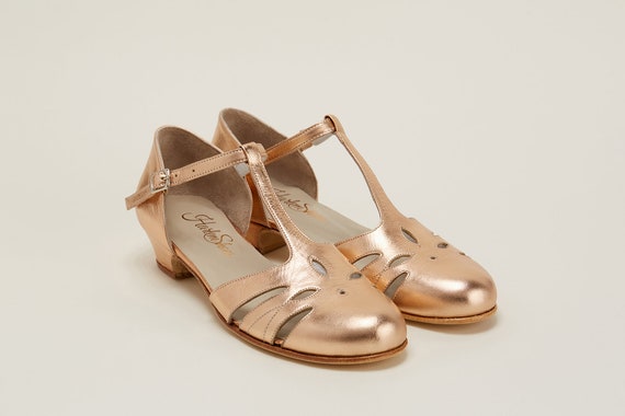 rose gold dancing shoes