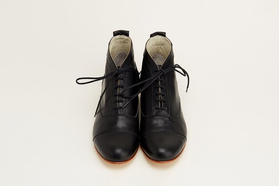 Botas lisas en cuero negro Zapatos de baile swing para mujer - Etsy España