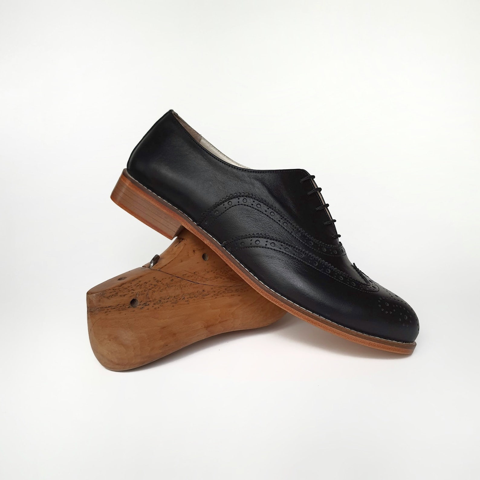 Men Swing Dance Shoes Mens Brogue black leather handmade by Etsy