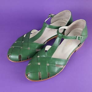 Summer in Avocado Green Leather | Women Swing Dance Shoes | Vintage Shoes | Customized | Harlem Shoes