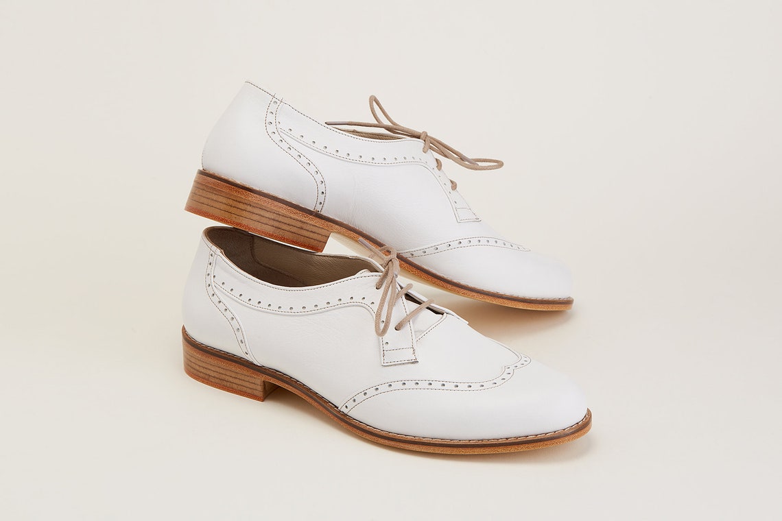 Men Swing Dance Shoes Mens Oxfords White Leather Handmade by Etsy