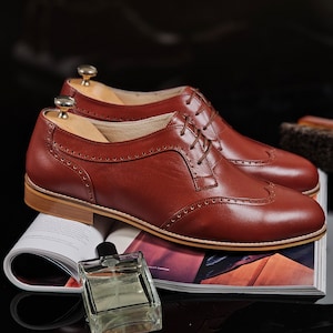 Herren Oxfords aus braunem Leder | Swing Tanzschuhe | Vintage Schuhe | Angepasst | Harlem Schuhe