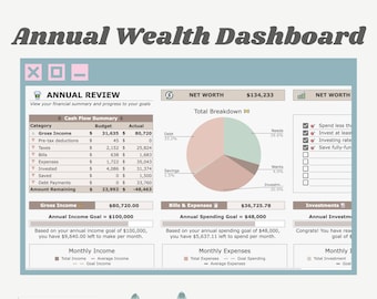 Annual Wealth Dashboard - Google Sheets