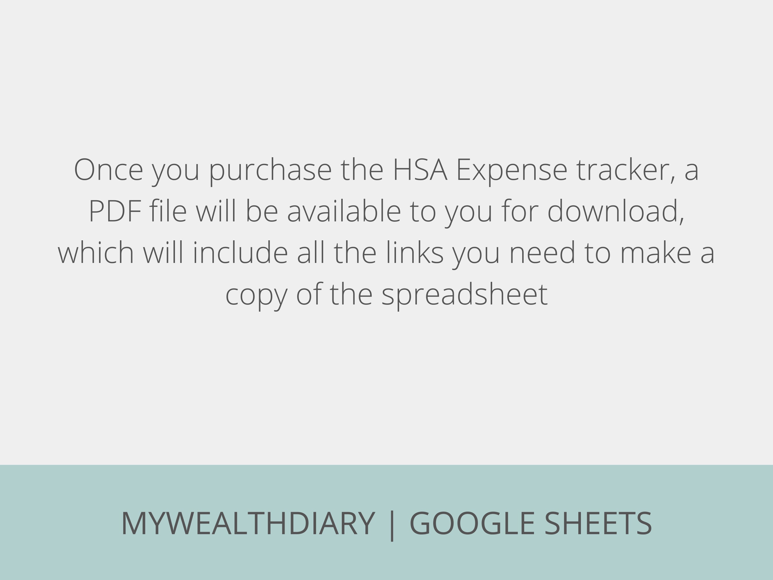 HSA Expense Tracker Google Sheets Etsy