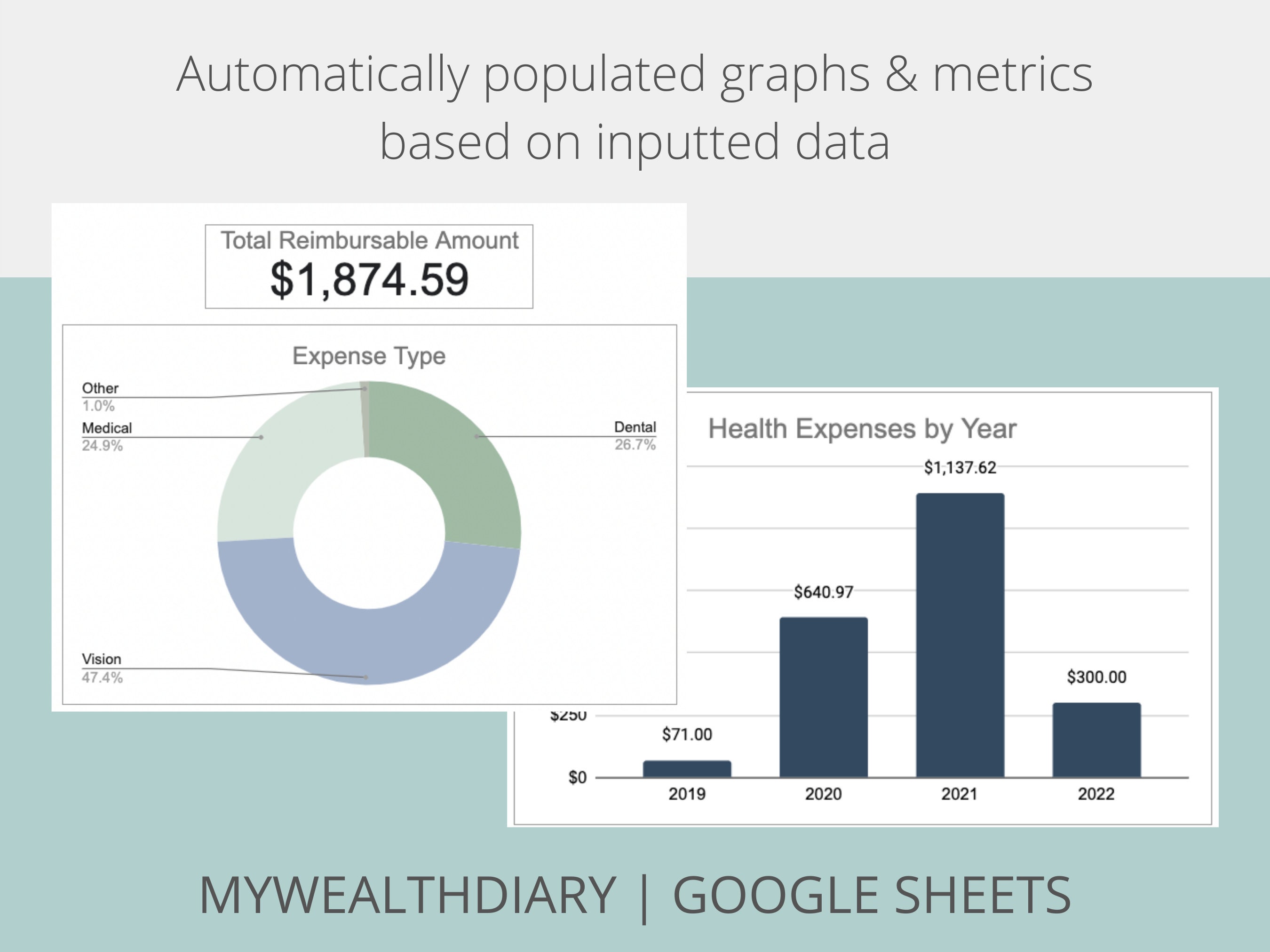 HSA Expense Tracker Google Sheets Etsy