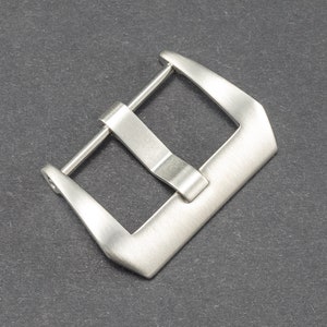 Brushed Screw-in Stainless Steel Buckle for Watch Strap image 1