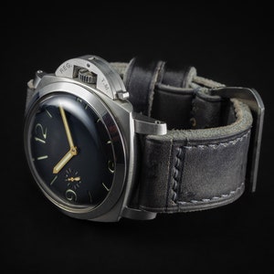 MH08 TORPEDO Handcrafted and Custom Made, Soft and Supple, Thick Full-Grain Triple-Fold Leather Watch Strap zdjęcie 2