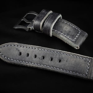 MH08 TORPEDO Handcrafted and Custom Made, Soft and Supple, Thick Full-Grain Triple-Fold Leather Watch Strap zdjęcie 1