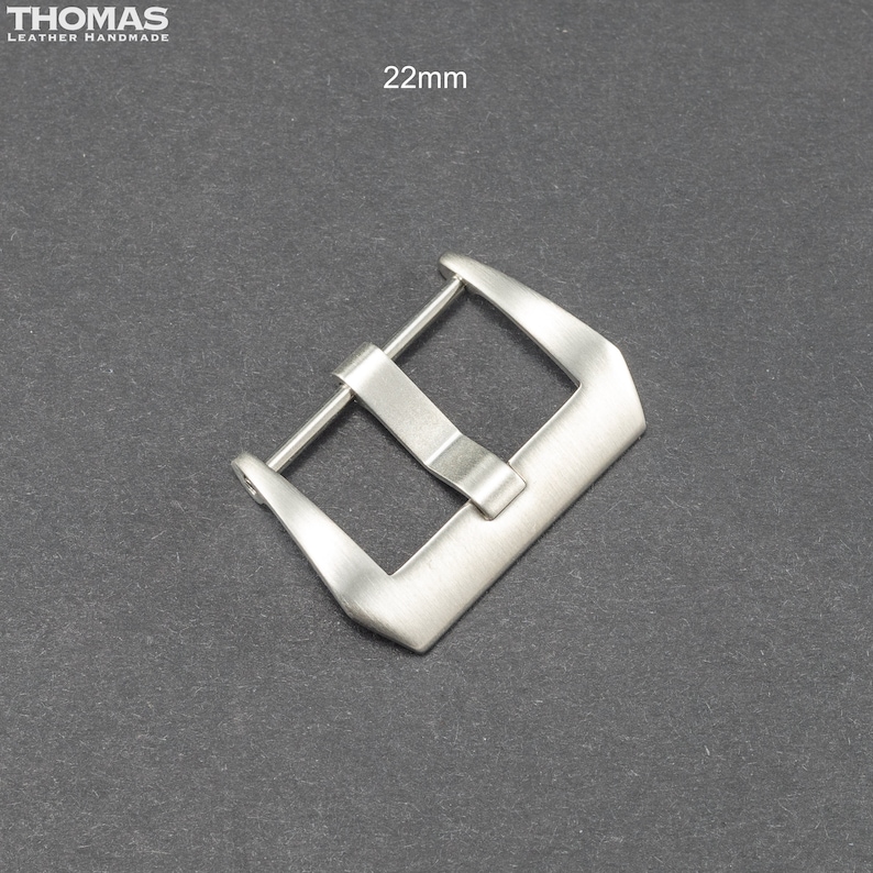 Brushed Screw-in Stainless Steel Buckle for Watch Strap image 1