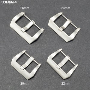 Brushed Screw-in Stainless Steel Buckle for Watch Strap image 3