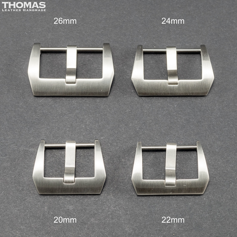 Brushed Screw-in Stainless Steel Buckle for Watch Strap image 2