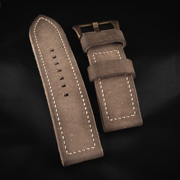 RH02-COPPICE - Handcrafted Custom Made Soft and Supple Sea Washed Nubuck Leather Watch Strap