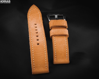 RH06-SCUFFED - Handcrafted Custom Made Soft and Supple Sea Washed Nubuck Leather Watch Strap