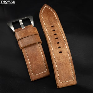 VH02 - IBEROTAN - Limited Edition Authentic Vintage Handcrafted and Custom Made,  Soft and Supple, Triple-Fold Leather Watch Strap