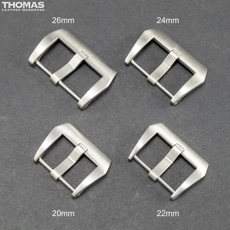 Brushed Screw-in Stainless Steel Buckle for Watch Strap image 5