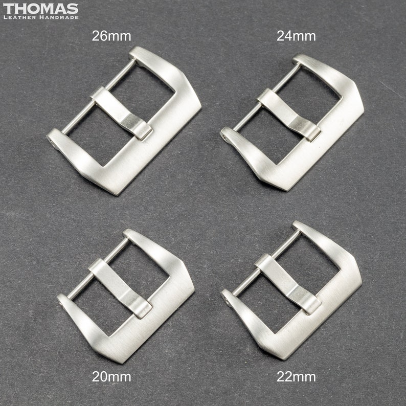 Brushed Screw-in Stainless Steel Buckle for Watch Strap image 6