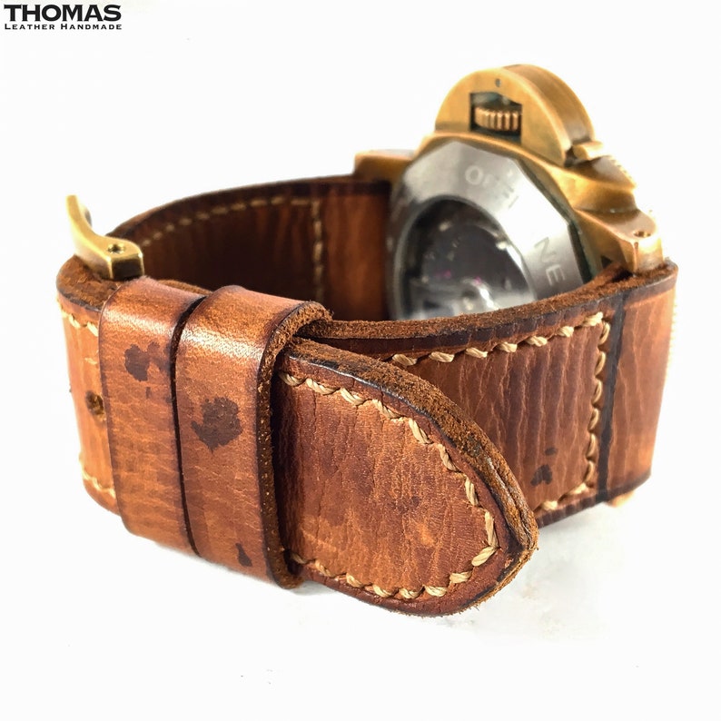 C8 COWBOY Vintage Style Italian Leather Watch Strap - Etsy