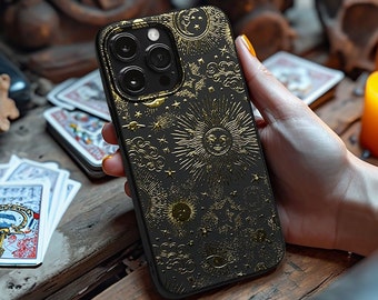 Gold Celestial iPhone case Space Astral phone case Horoscope Celestial