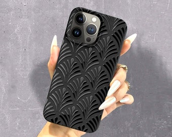 Abstract Embossed Design iphone case Pattern phone case iphone 15 14 13 12 11 pro max case Shockproof Phone Cover with Customised Name