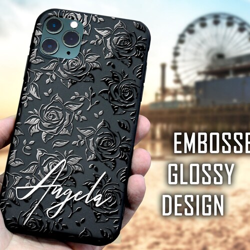 Black Roses Iphone Case Roses Phone Case Flowers Phone Case Etsy