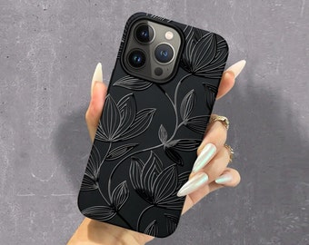 Floral Ornament iphone case Boho Bohemian iphone case Embossed phone case iphone 15 14 13 12 11 pro max case