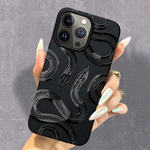 Snakes iphone case Snake iphone case Embossed phone case iphone 15 14 13 12 11 pro max case