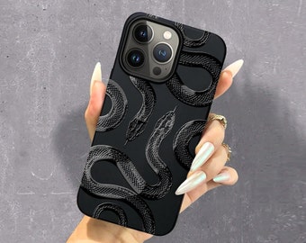 Coque pour iphone avec serpents Coque pour iphone avec serpent Coque pro max en relief pour iphone 15 14 13 12 11