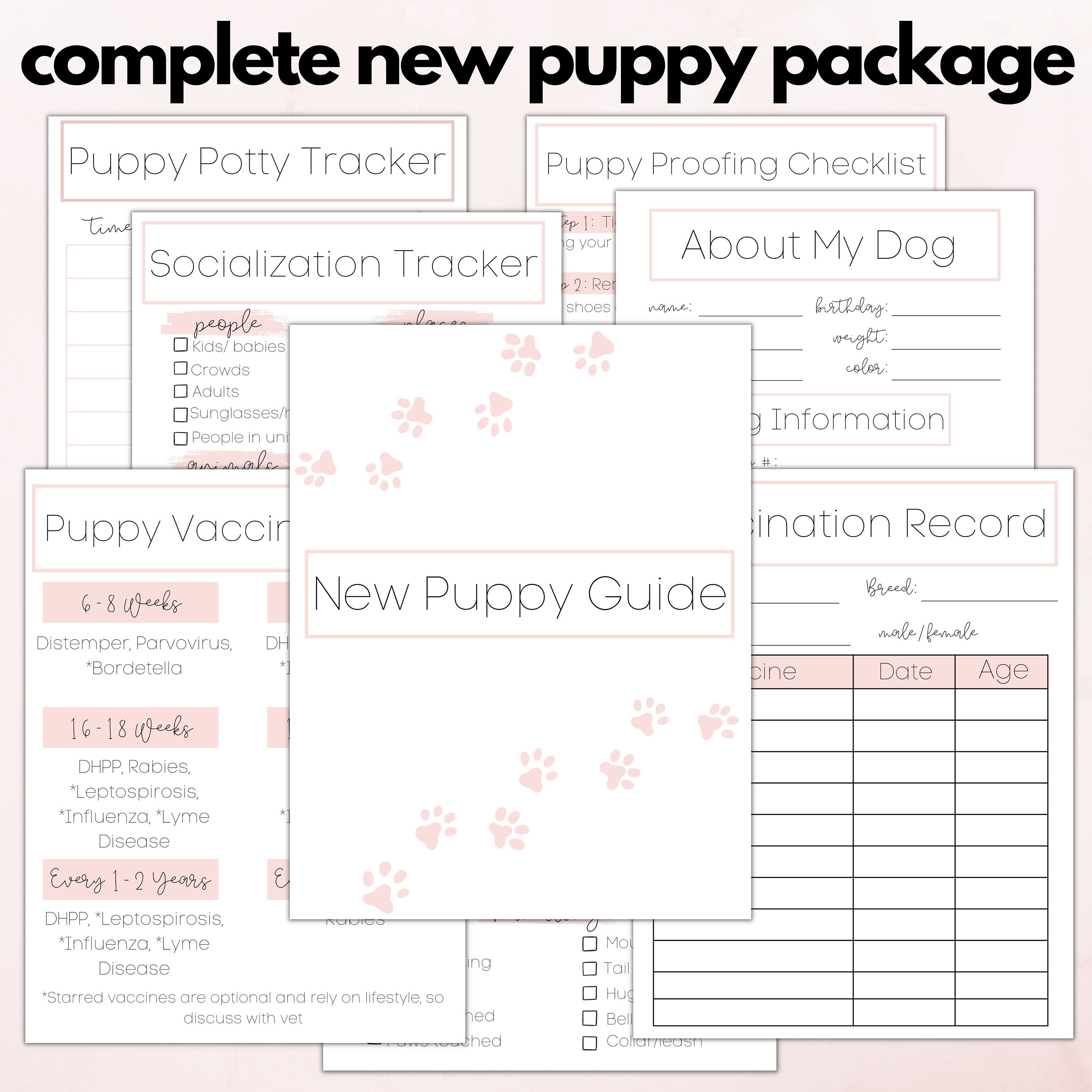 Complete Printable New Puppy Guide| - Etsy