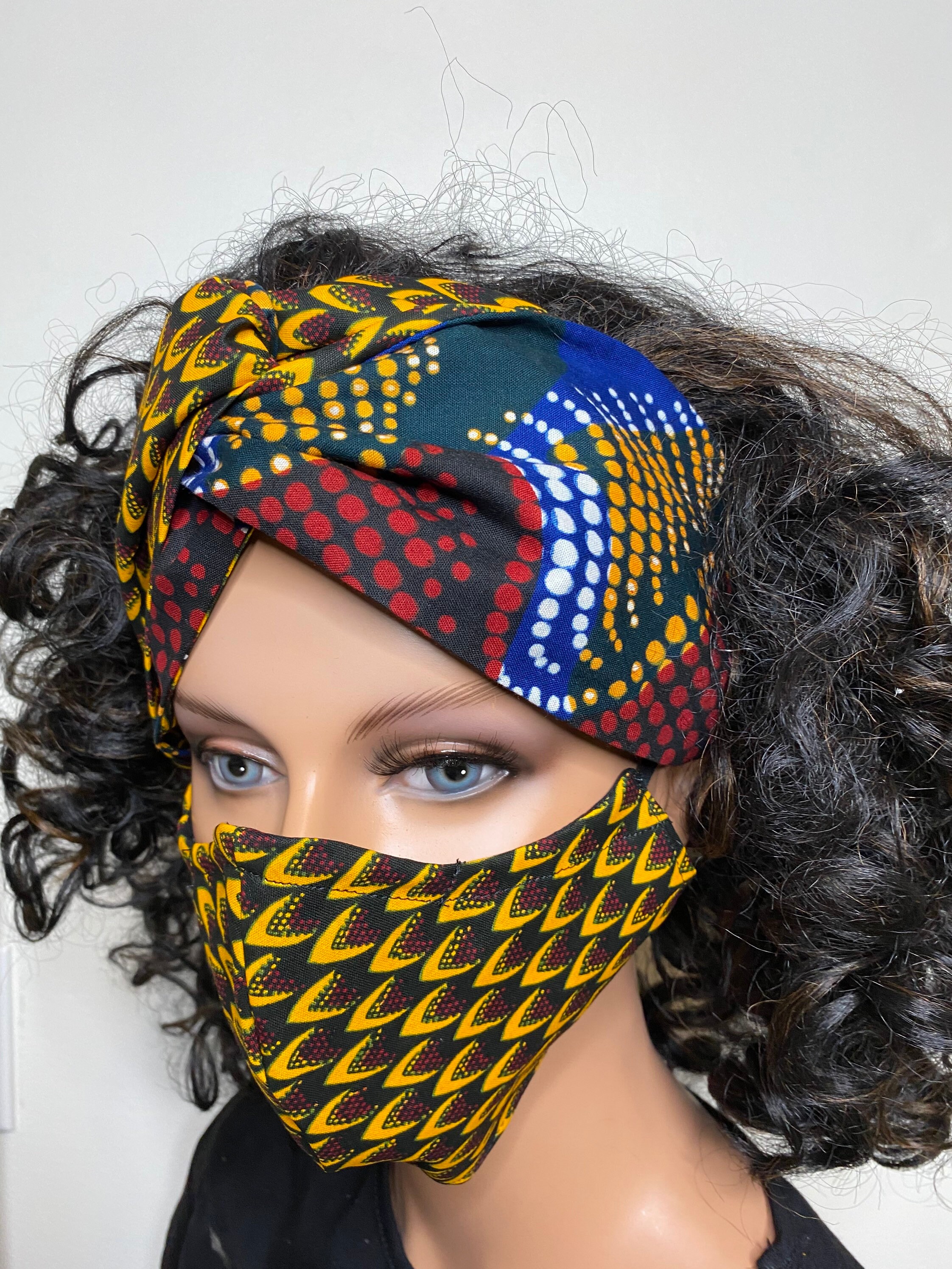 Headband 2 masks set Etsy