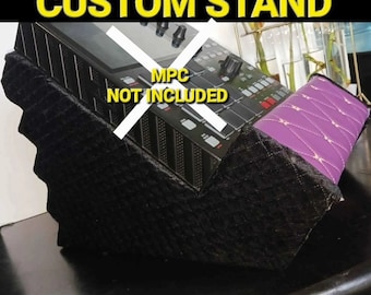 Custom Black/Purple Wood Stand For Laptop, MPC, Music Production Devices, Piano, Keyboard