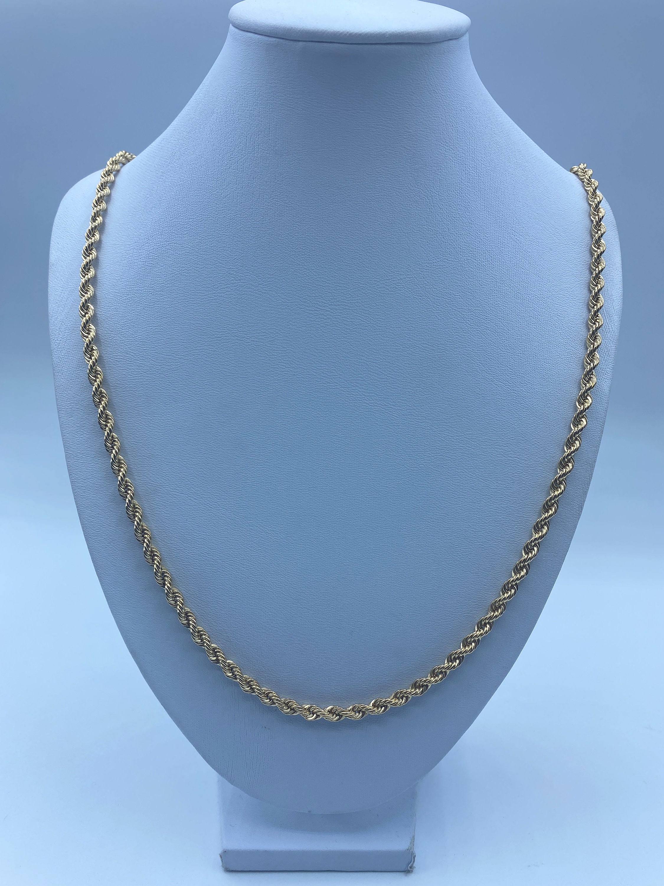9ct Gold Men's Rope Chain 27 3mm 12.1g Etsy
