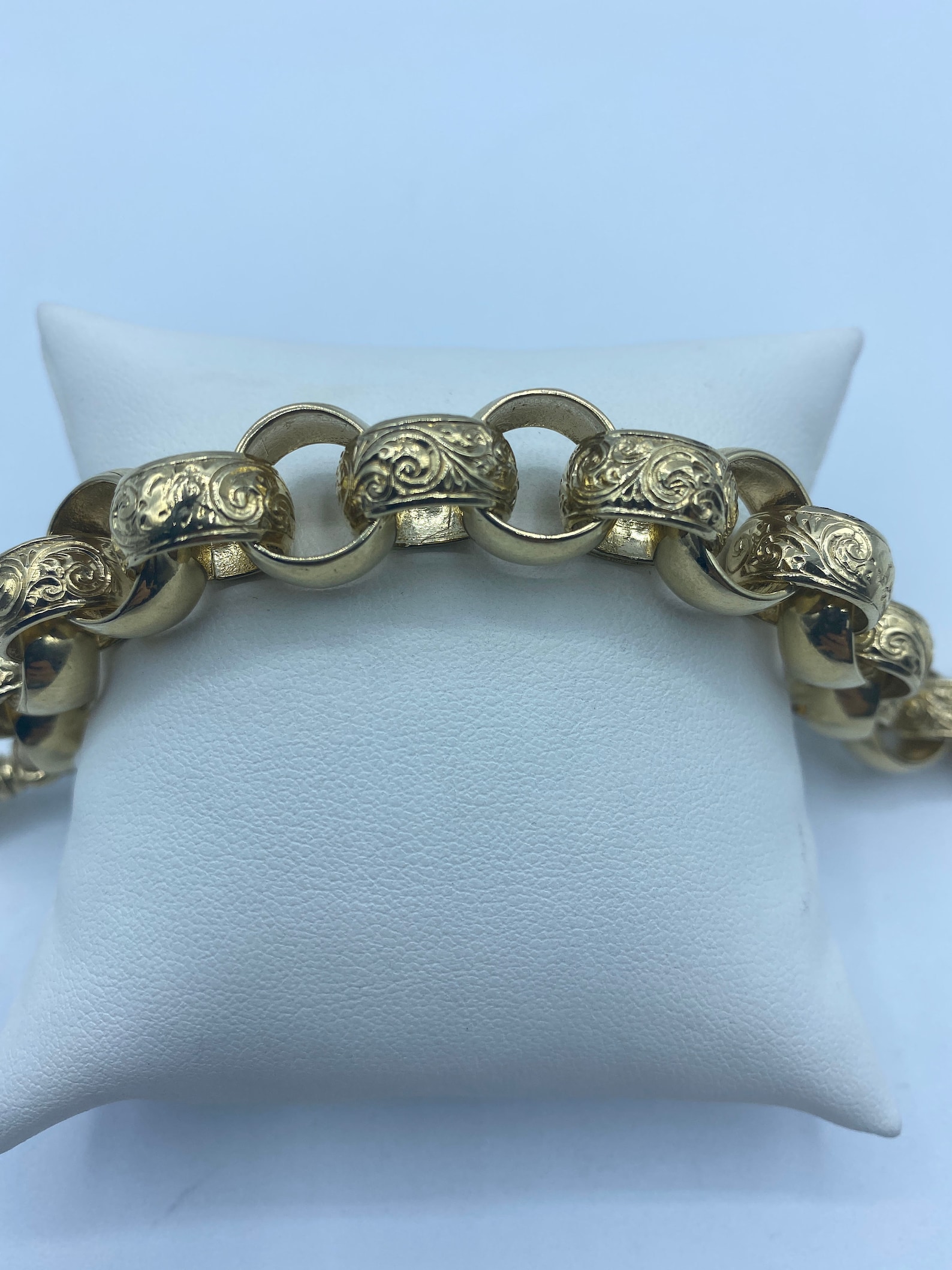9ct Gold Men's Belcher Bracelet 8 10mm 60.9g Etsy