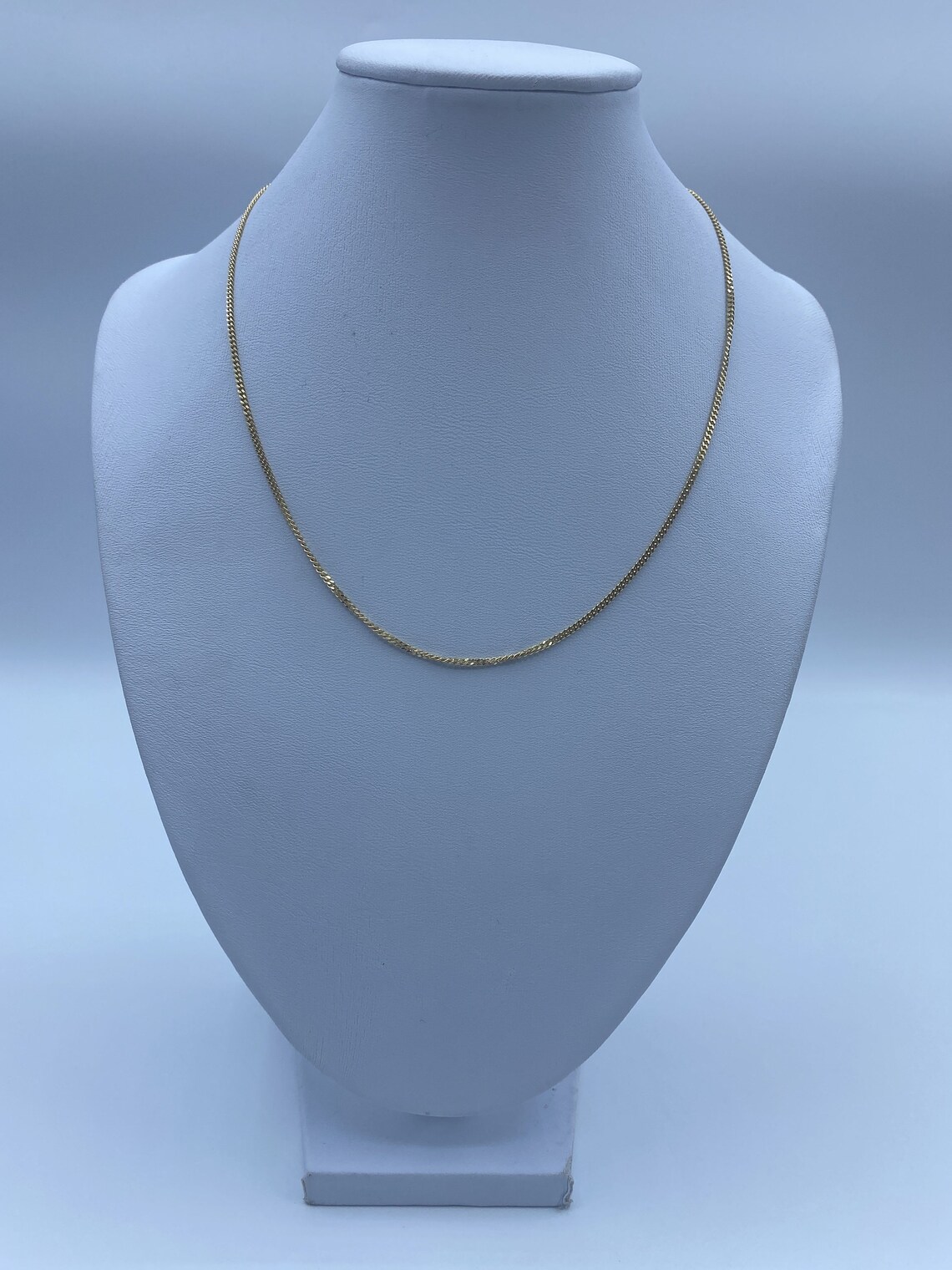 9ct Gold Curb Chain Necklace For Women 18 1mm 3.5g Etsy