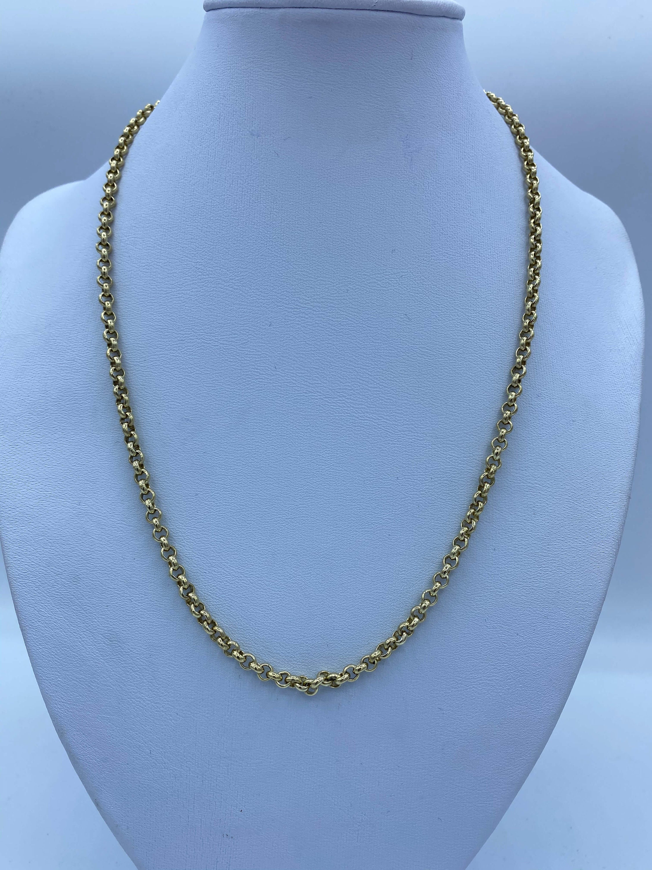 9ct Gold Belcher Chain Necklace For Women 18 18.3g Etsy
