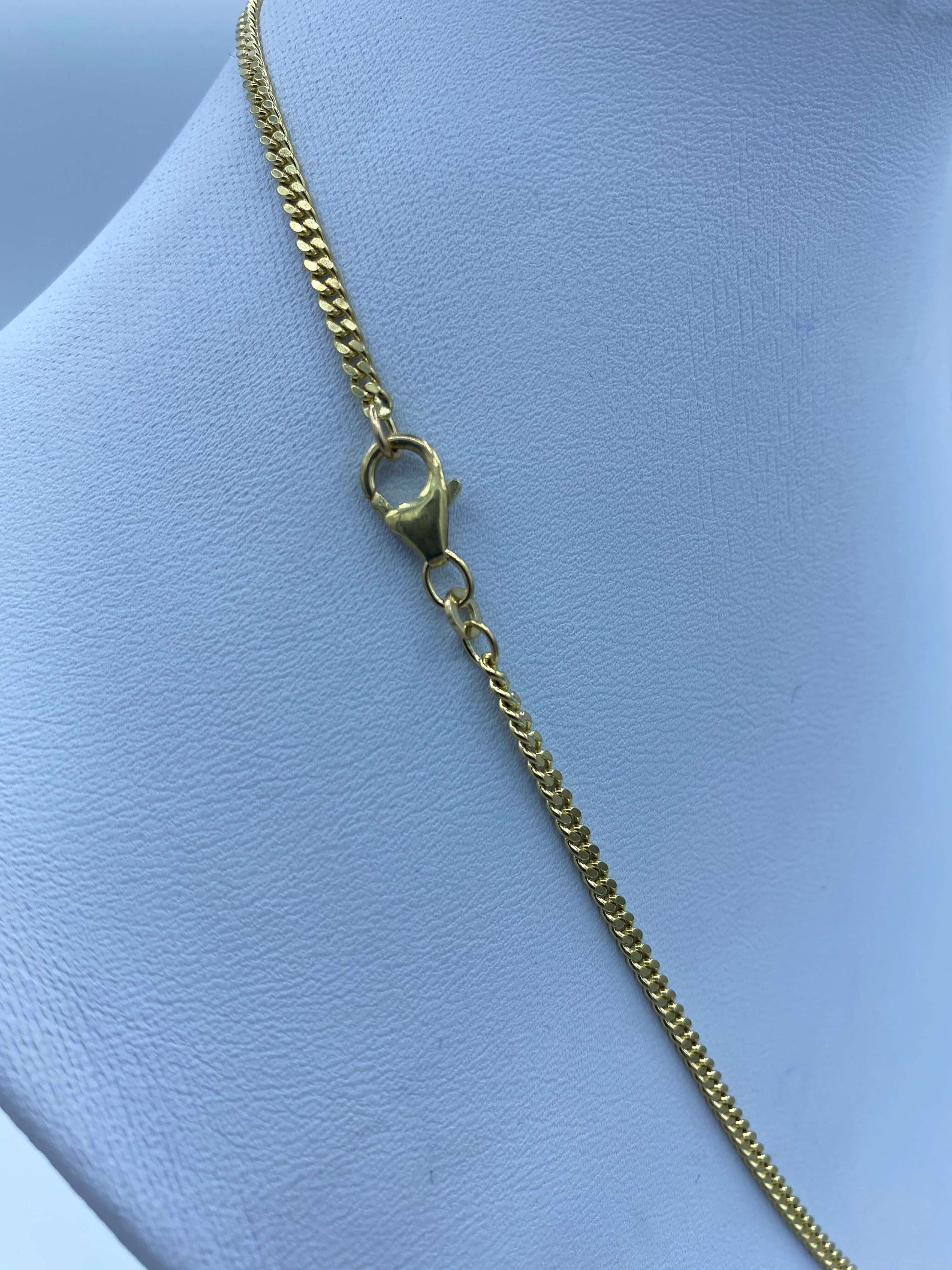 9ct Gold Curb Chain Necklace For Women 17 7g | Etsy