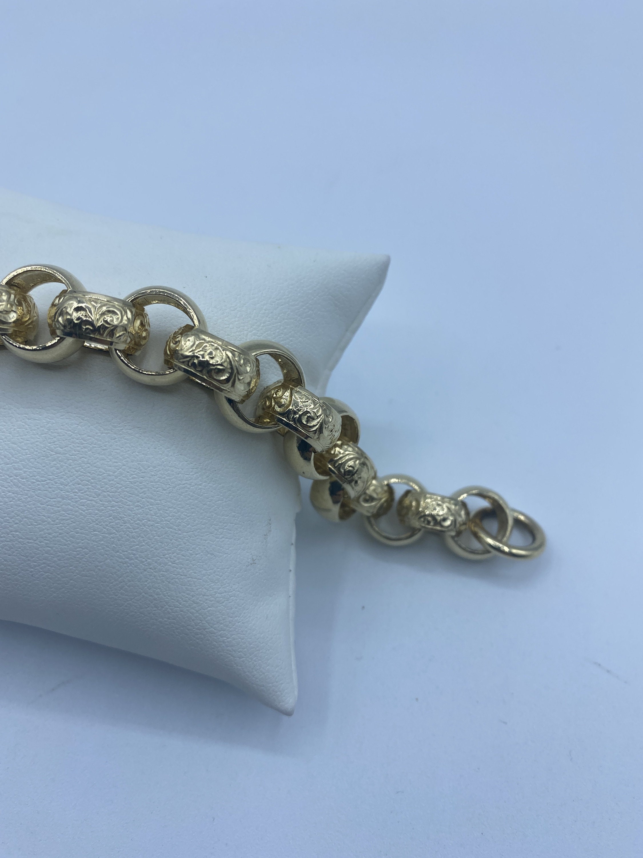 9ct Gold Men's Belcher Bracelet 8 10mm 55.5g Etsy