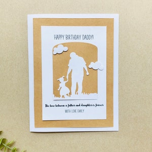 Daughter and Father Birthday Card Personalized Card for Dad | Etsy