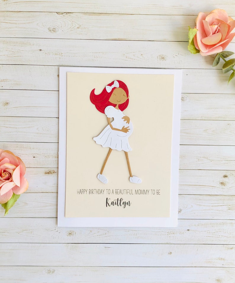 Happy Birthday Expecting Mom Personalized Card Mummy To Be Etsy