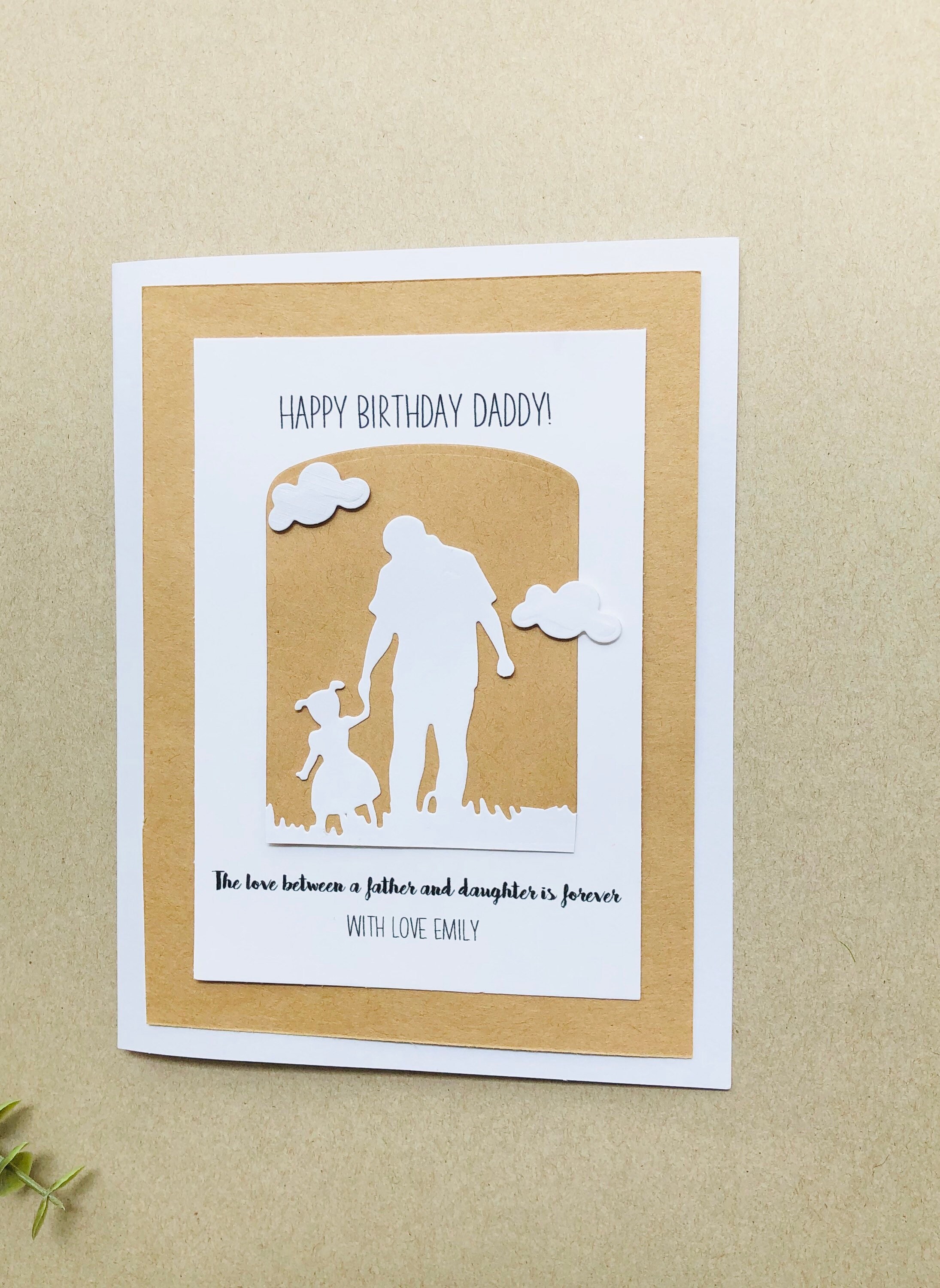Daughter and Father Birthday Card Personalized Card for Dad | Etsy