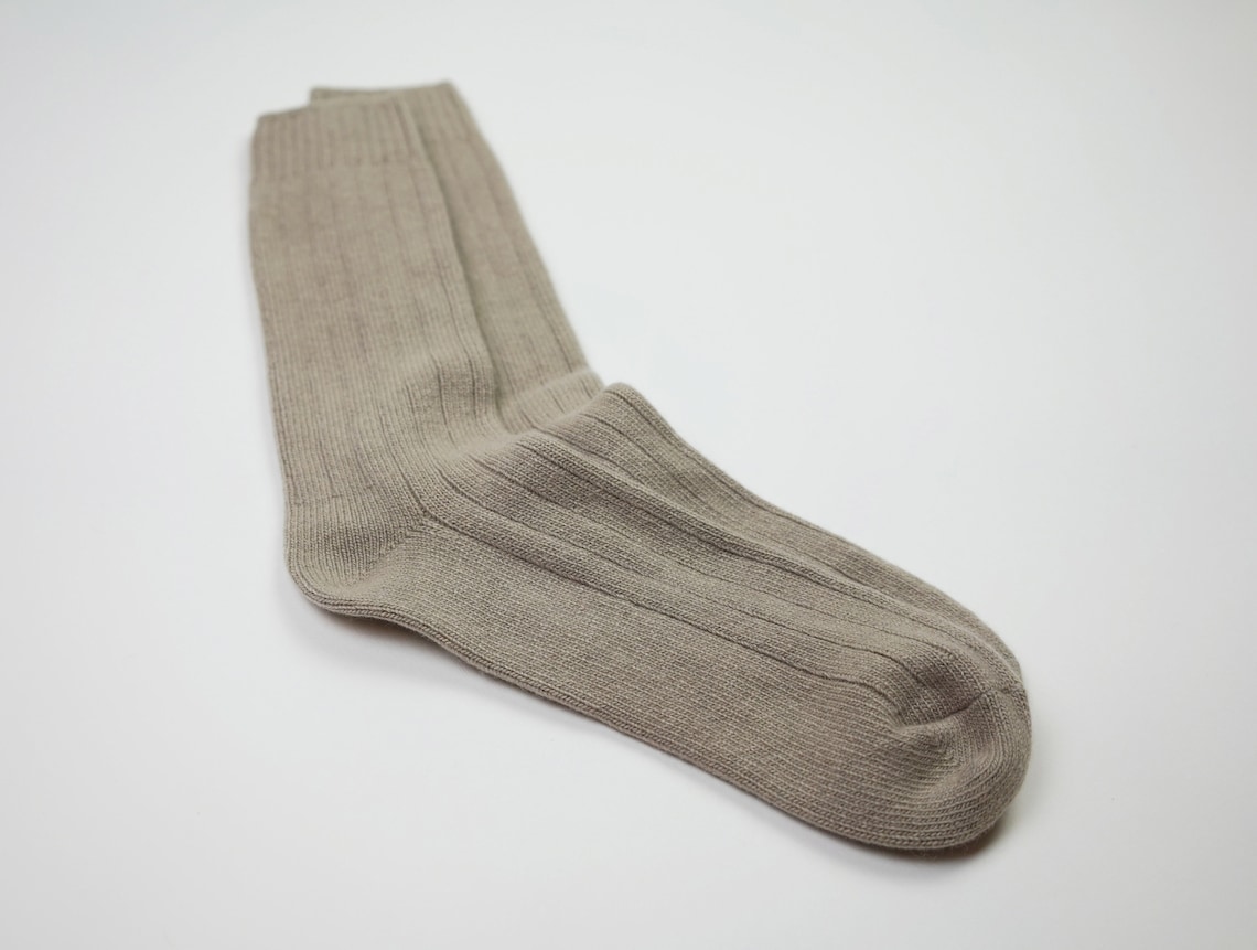 CASHMERE WOOL SOCKS Beige Men's Size Etsy UK