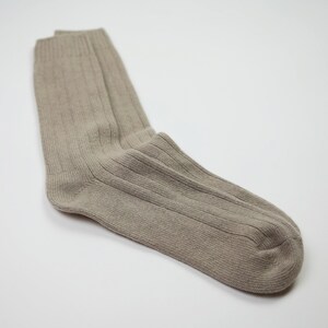 CASHMERE WOOL SOCKS Beige men's size
