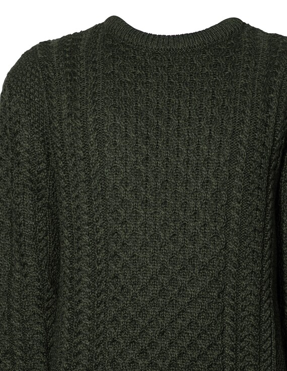 Men's Cable Knit Aran Fisherman's Sweater Army Green - Etsy
