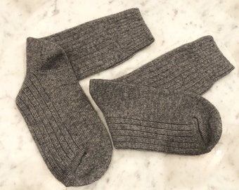 CASHMERE WOOL SOCKS Heather Gray women's size