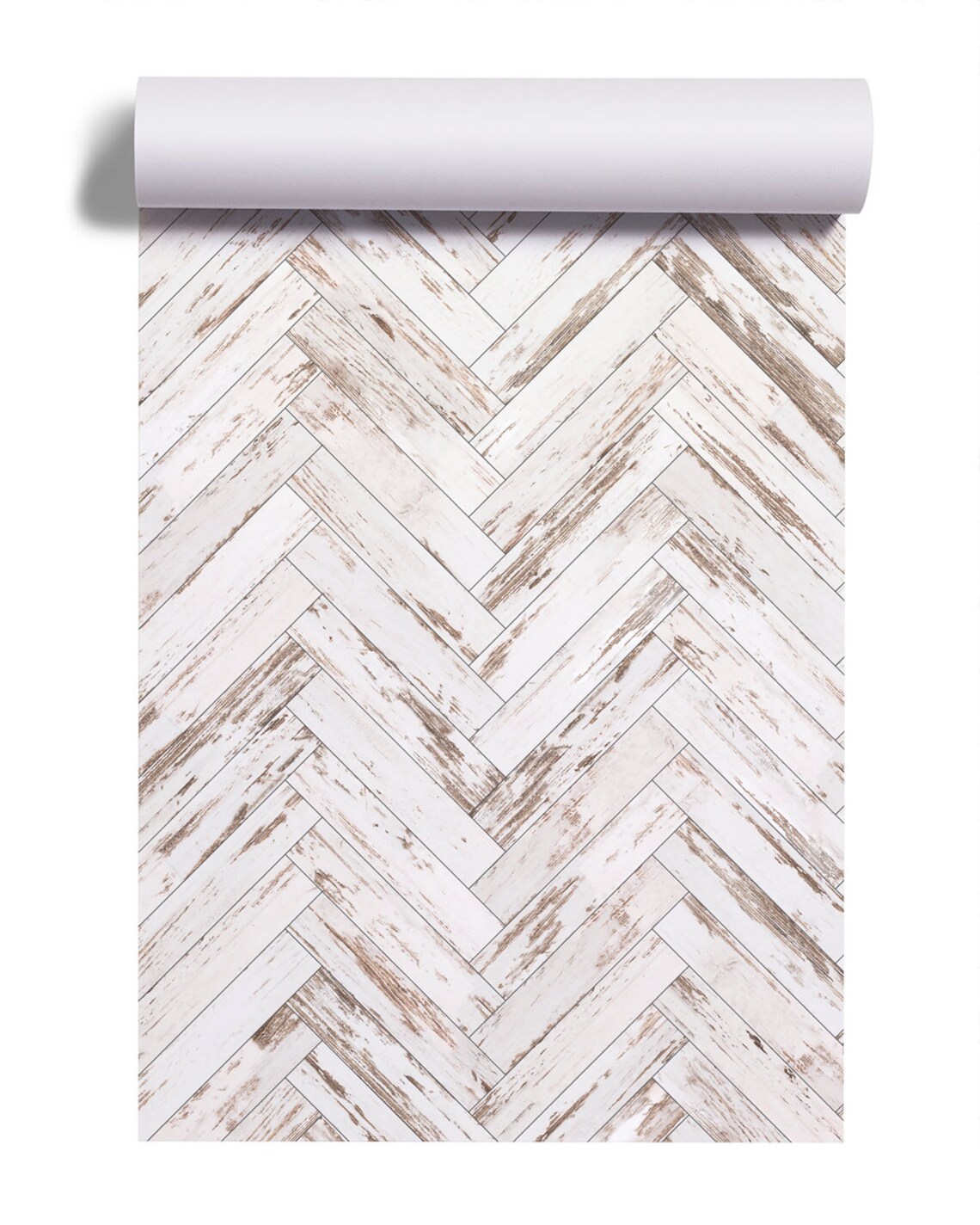 White and Brown Herringbone Wallpaper Self Adhesive Peel & - Etsy