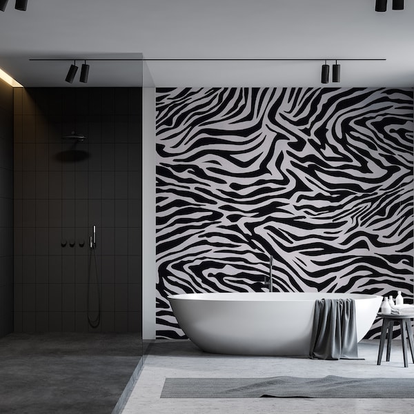 Leopard Print Peel and Stick Wallpaper Etsy