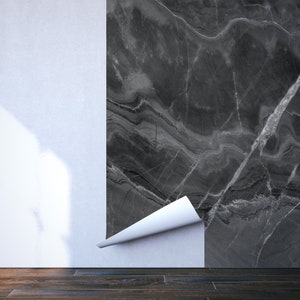 Gray Marble Wall Photo Wallpaper Self Adhesive Peel & Stick