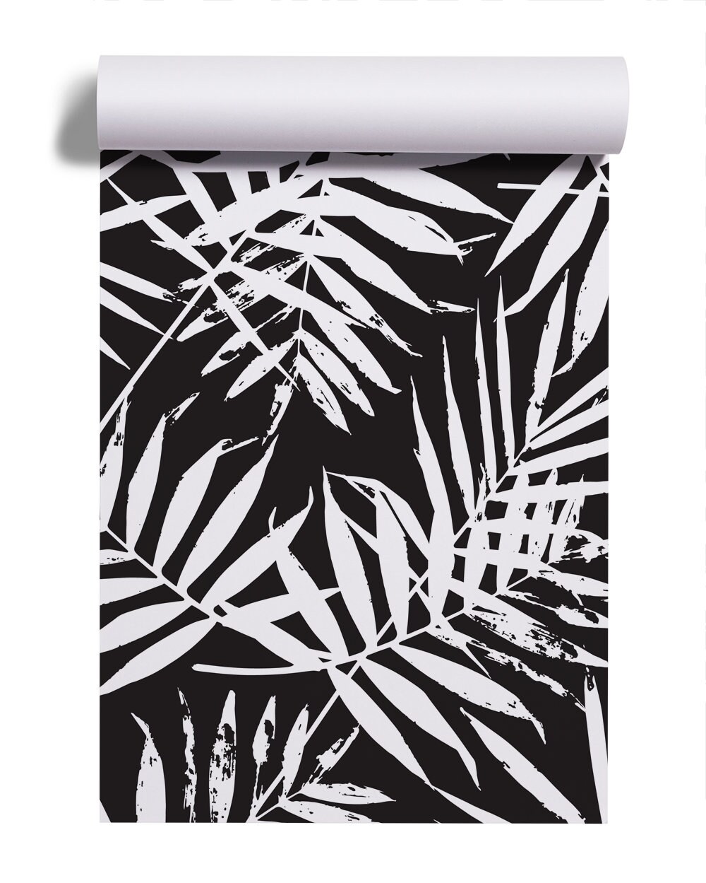 Black and White Palm Leaves Pattern Wallpaper Self Adhesive - Etsy