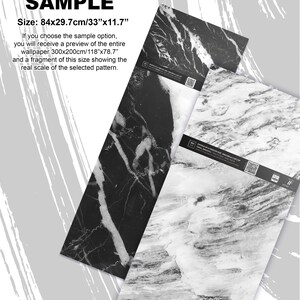 Black and white marble stone surface wallpaper, polished gem mural, home decor, peel and stick *self adhesive* or traditional vinyl paper SAMPLE