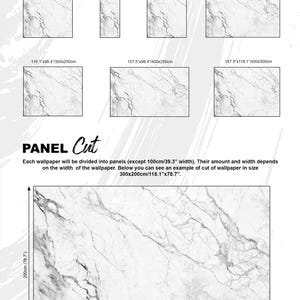 Papel pintado de mármol blanco, mural de pared de piedra natural, decoración del hogar, autoadhesivo o papel vinílico tradicional. imagen 5