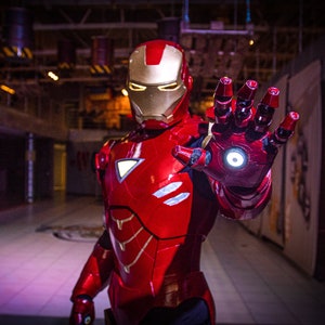 Marvel Avengers Iron Man Cosplay 3D Printing Gloves Mitten DIY Model Kits Prop 